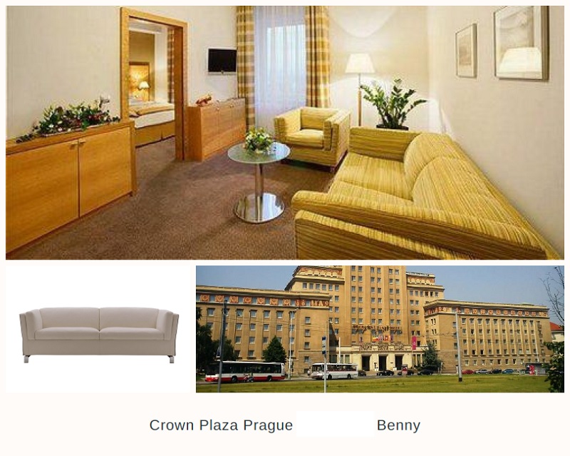 Rozkládací pohovka BENNY v hotelu Crown Plaza v Praze