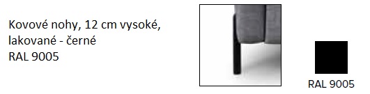 Kovové nohy 12 cm vysoké