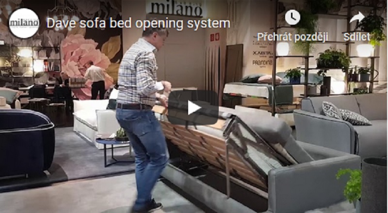 VIDEO - rozkládání pohovky DAVE