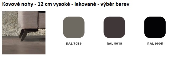 ECLISSE - kovové nohy - 12 cm vysoké