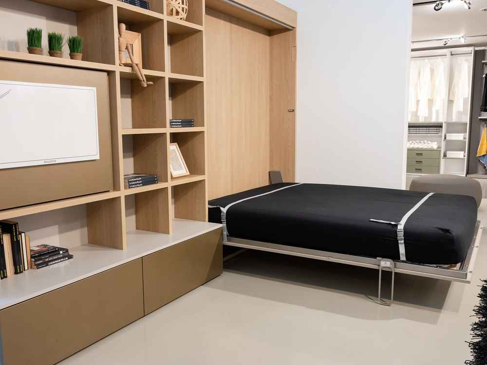 Sklápěcí postel SHIN - součást nábytkové sestavy