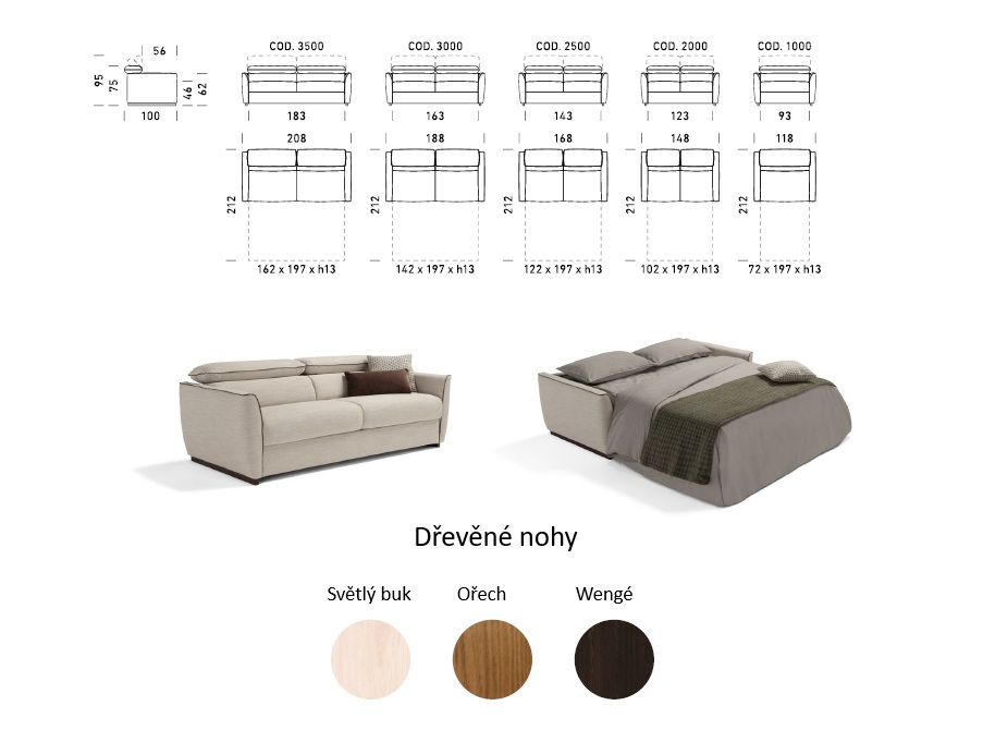 Rozkládací pohovka FELLINI