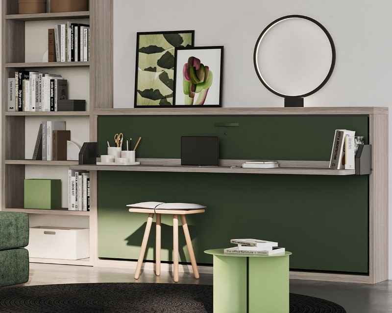 Sklápěcí postel s pracovním stolem HIRO