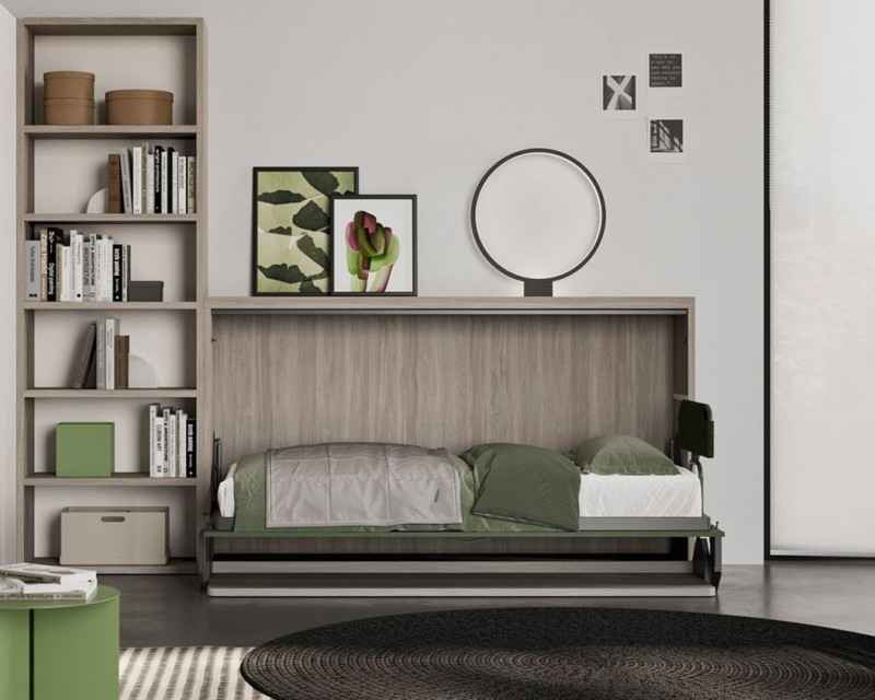 Sklápěcí postel s pracovním stolem HIRO