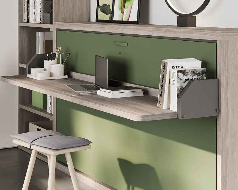 Sklápěcí postel s pracovním stolem HIRO