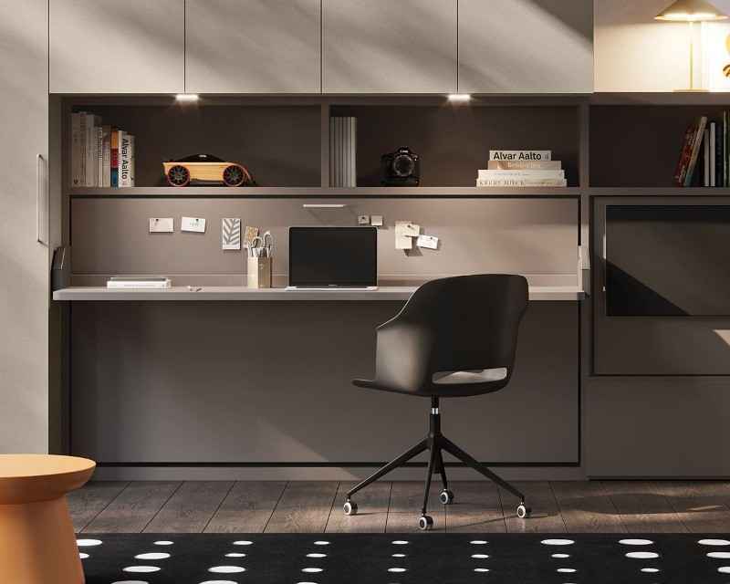 Sklápěcí postel s pracovním stolem HIRO