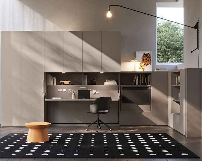 Sklápěcí postel s pracovním stolem HIRO