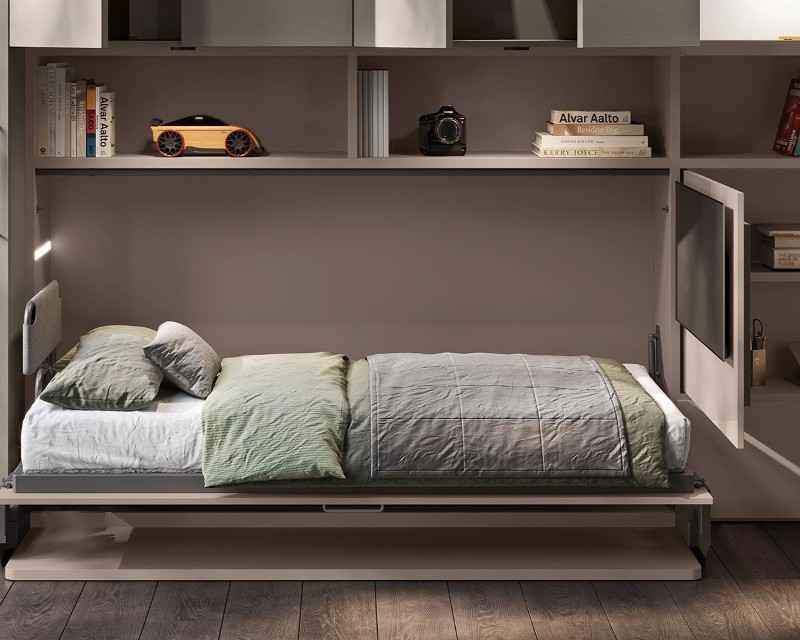 Sklápěcí postel s pracovním stolem HIRO