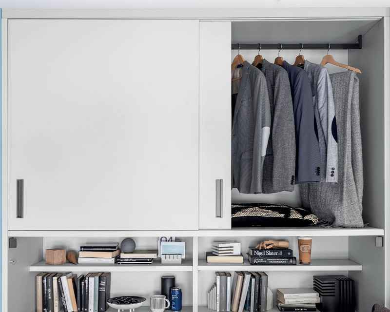 Sklápěcí postel s pracovním stolem HIRO WARDROBE