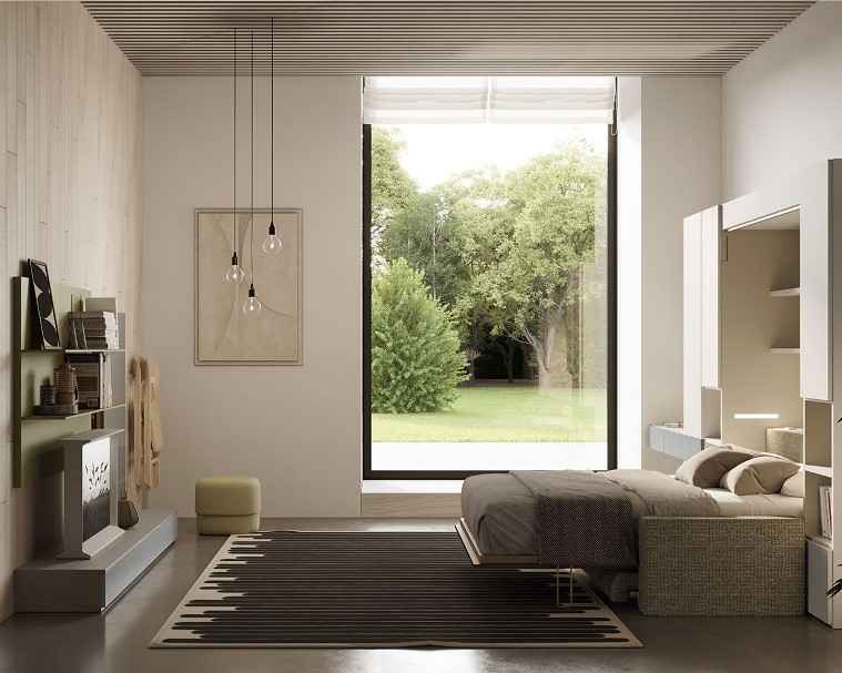 Sklápěcí postel CLEVER NOBU s pohovkou