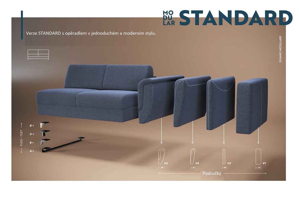 Modulární rozkládací pohovky STANDARD