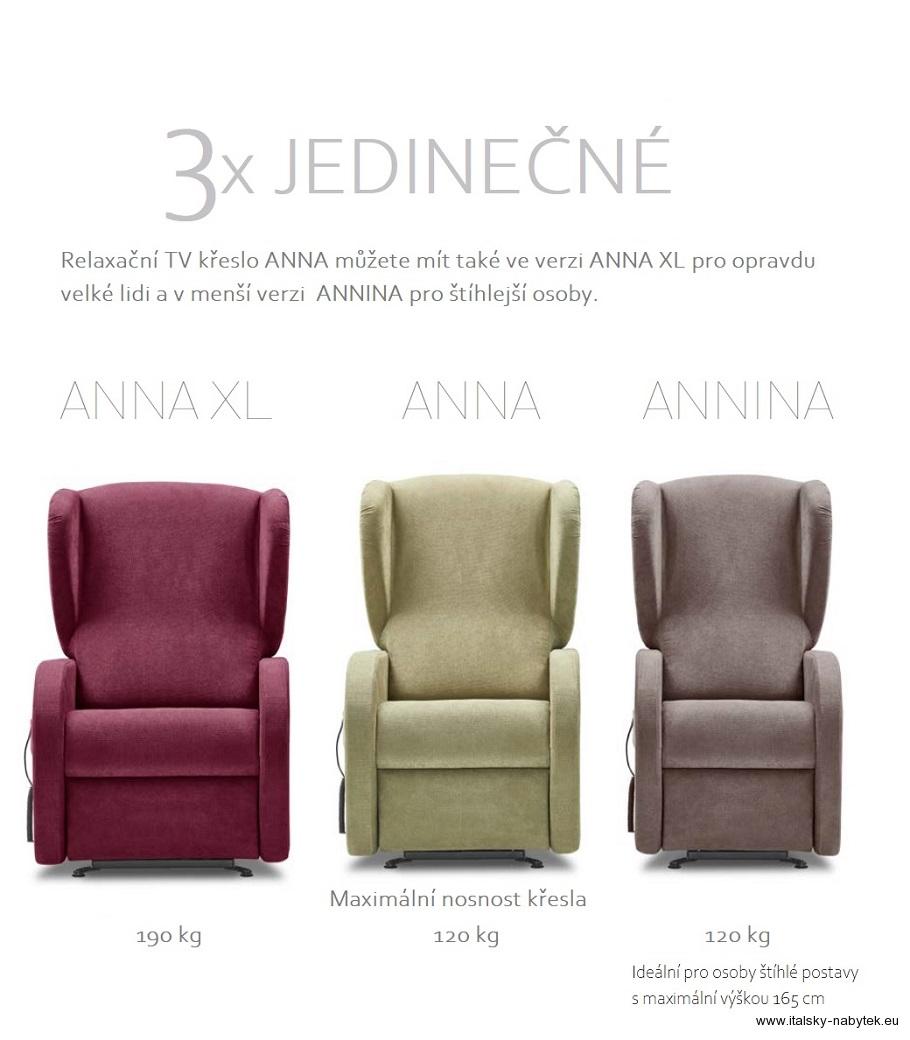 ANNA - relaxační TV křeslo
