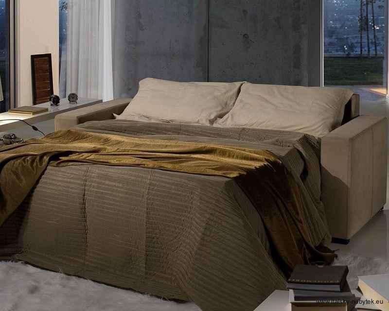 Rohová sedací souprava s rozkládací postelí pro každodenní spaní FIORE