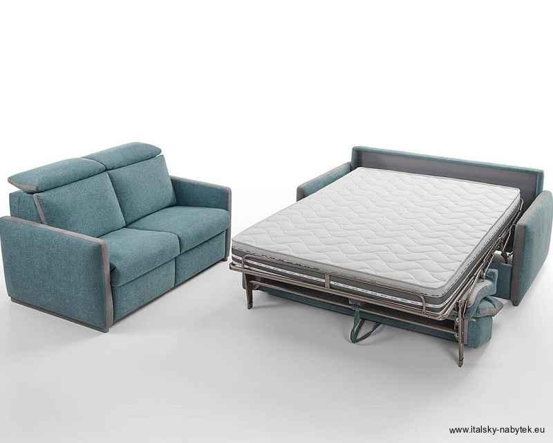 Kožená rohová sedací souprava s rozkládací postelí pro každodenní spaní JOHN