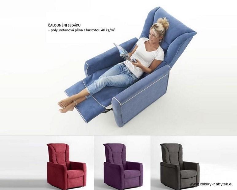 REGINA EXPRES - relaxační TV křeslo se stolkem a náhradním potahem