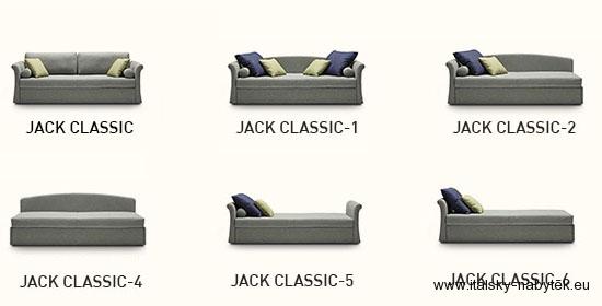 Pohovka s podélnou postelí JACK CLASSIC