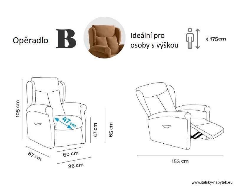 MULTIPLA XL - relaxační TV křeslo