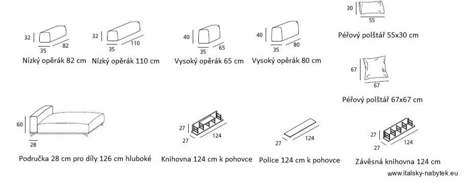 NEWTON - opěradlo - příslušenství pohovky