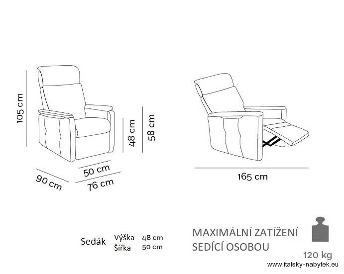 Relaxační TV křeslo ZOE lift