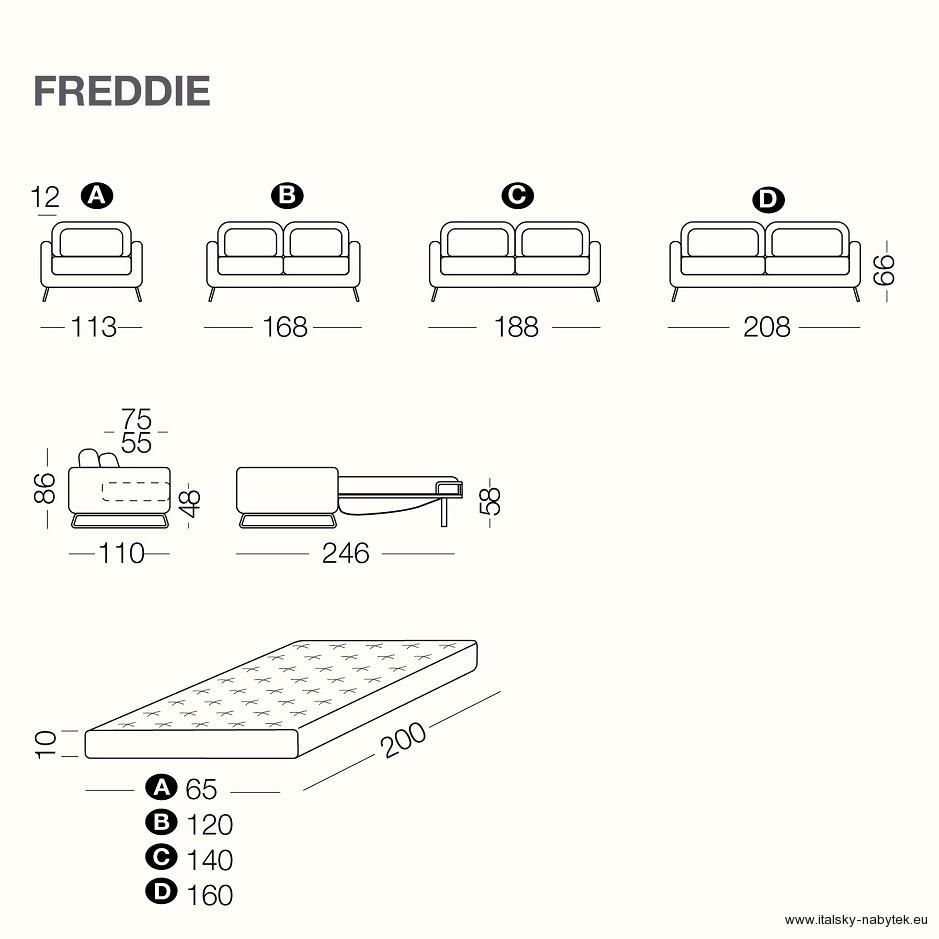 Rozkládací pohovka  FREDDIE