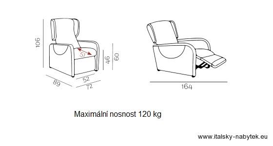 DYNAMICA EXPRES - relaxační TV křeslo se třemi motory