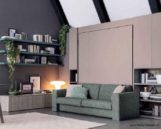 Sklápěcí postel s pohovkou NOBU SOFA