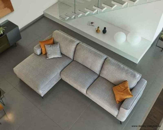 Rohová sedací souprava s rozkládací postelí pro každodenní spaní ECLISSE