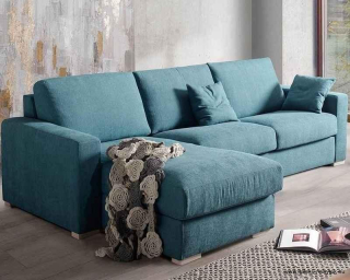 Rohová sedací souprava s rozkládací postelí pro každodenní spaní FIORE