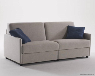 Rozkládací pohovka se dvěma postelemi pro každodenní spaní LAMPO GEMELLARE