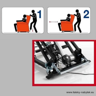 KIT ROLLER - zdvíhací podvozek s kolečky - příslušenství relaxačnich TV křesel