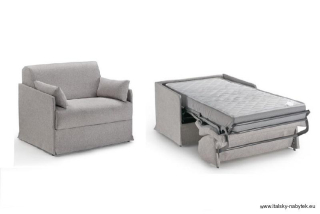 Kompaktní rozkládací křeslo pro každodenní spaní FLIPPER