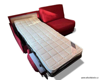 Rozkládací pohovka se dvěma postelemi pro každodenní spaní FIORE GEMELLARE