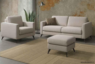 Sedací souprava - rozkládací pohovka s křeslem a podnožkou ECLISSE SET