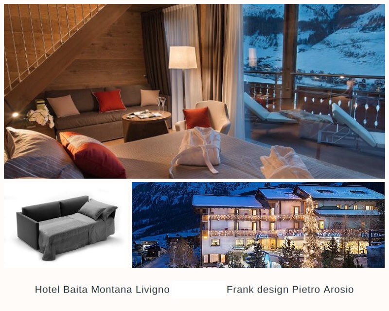 Rozkládací pohovka FRANK v hotelu v Livigno