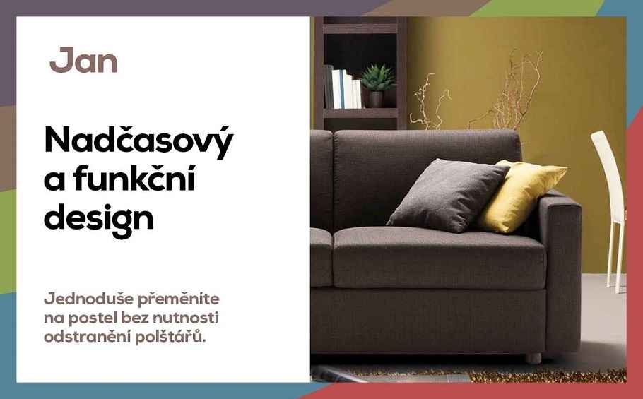 JAN - rozkládací křeslo a pohovka