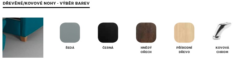 MAGIC - dřevěné nebo kovové nohy