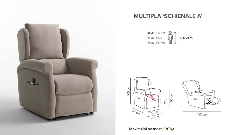 Relaxační TV křeslo MULTIPLA A