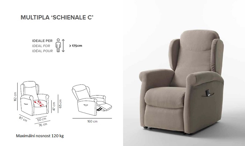 Relaxační TV křeslo MULTIPLA C