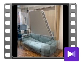 Sklápěcí postel NOBU vystavená v Praze - Hostivaři