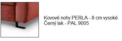 PERLA - kovové nohy 8 cm vysoké