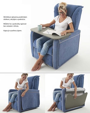 Novinka - elektrické polohovací křeslo REGINA