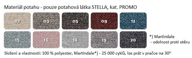 Potahové látky STELLA, kat. PROMO