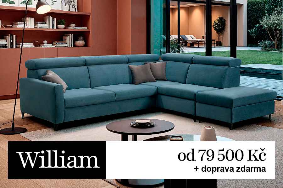 Rohová sedací souprava WILLIAM