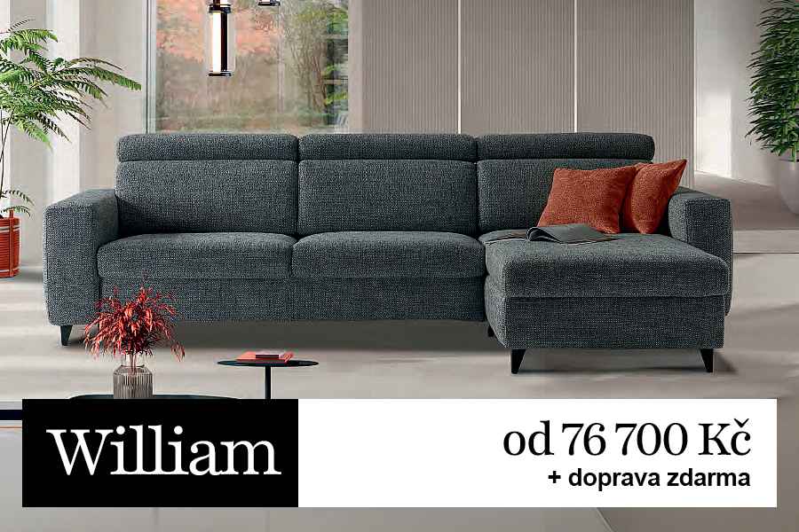 Rohová sedací souprava WILLIAM